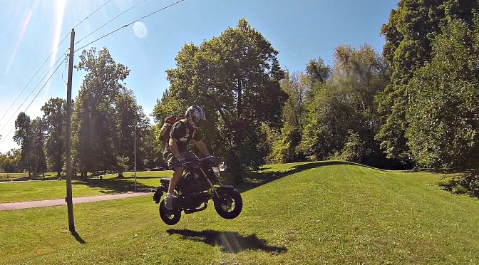 New Honda Grom gets airborne!