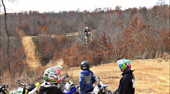 Nolan Gilbert attempts the 200 footer – Dunn’s Playground Motocross